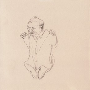 September baby, 2/24, ink on paper, 20cm x 20cm, 2010 September baby two